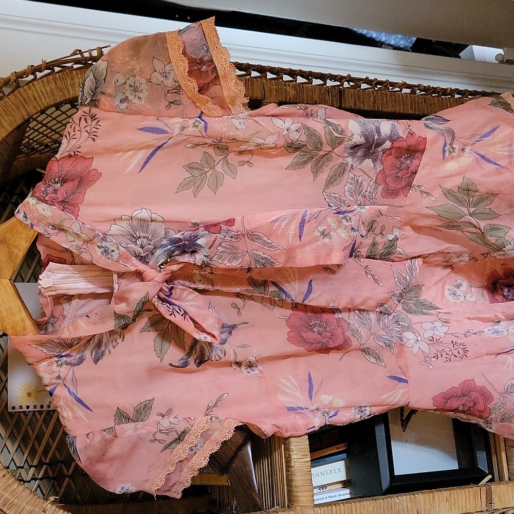 Tiered Asymmetrical Floral Dress - Picture 2 of 3